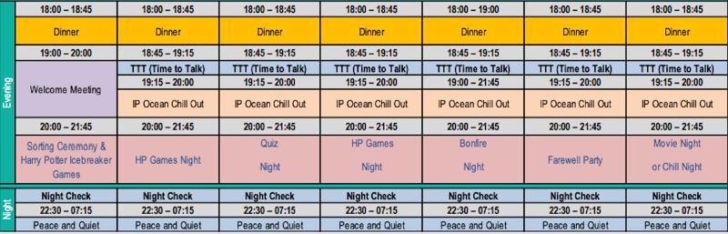 Horario de tardes en Ebernburg Programa de actividades Viaje de Idiomas en Ebernburg