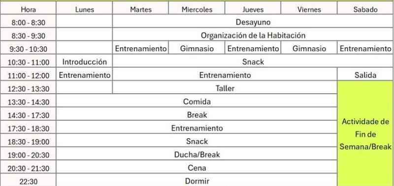 PPrograma de la semana