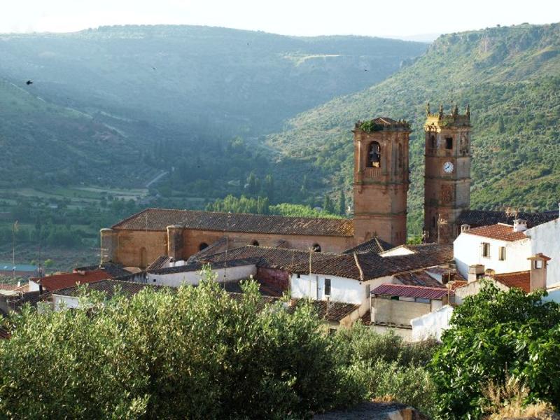 Vista aérea del pueblo donde se realiza el campamento Albacete