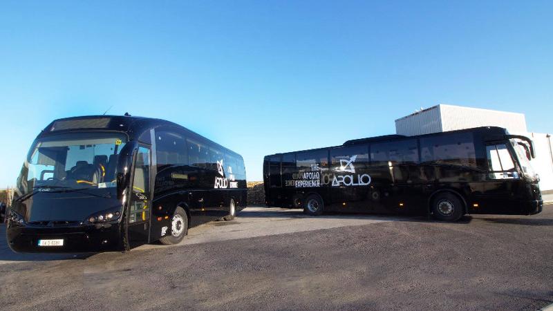 Autobuses del campamento en el curso de ingles en dublin 