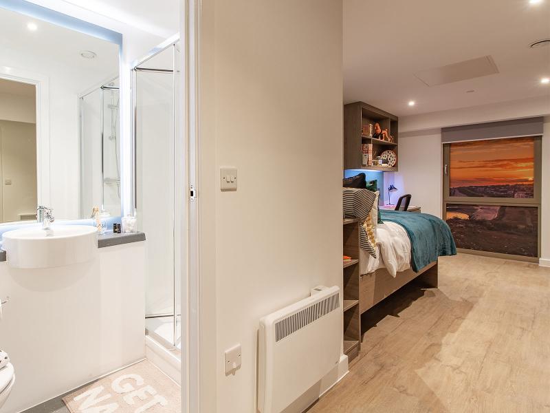 Habitación individual con baño privado en el curso verano inglaterra