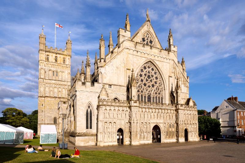Catedral de Exeter fotografiada durante un curso de idiomas en inglaterra