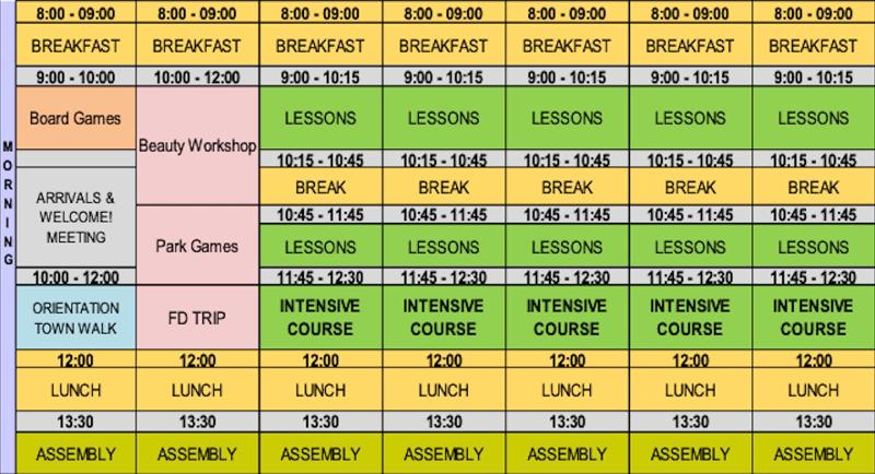 Programa de actividades Viaje de Idiomas en Exeter