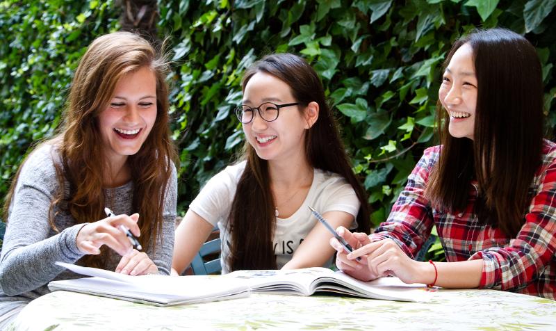 Participantes de un curso de italiano en italia