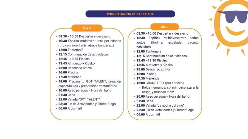 programa semanal