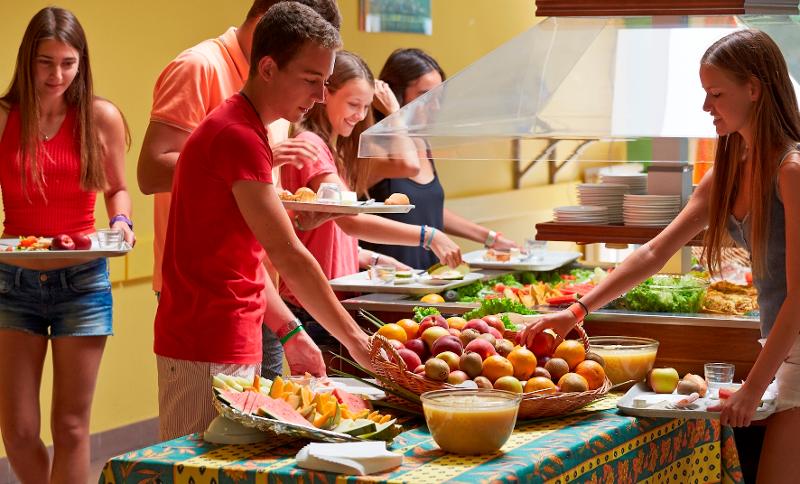 Buffet en Cannes en el curso de idiomas en francia