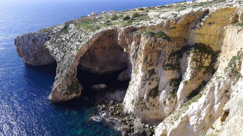Gruta Azul en Malta fotografiada durante un curso de ingles en el extranjero barato