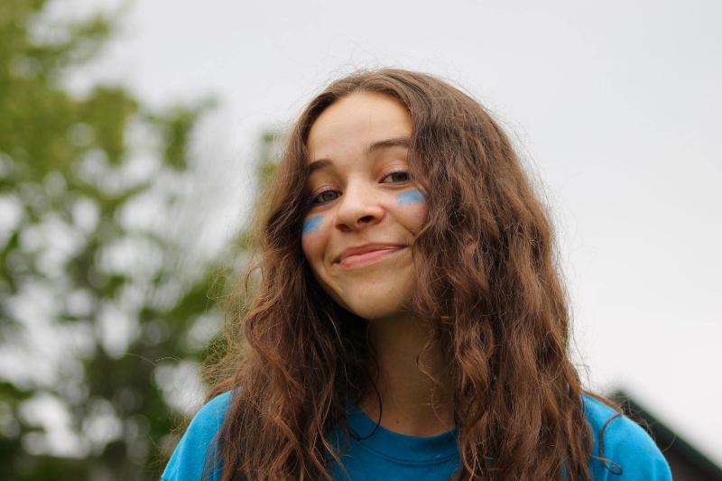 Menina no curso de inglês nos eua 