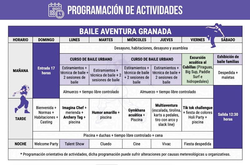 Campamento de baile