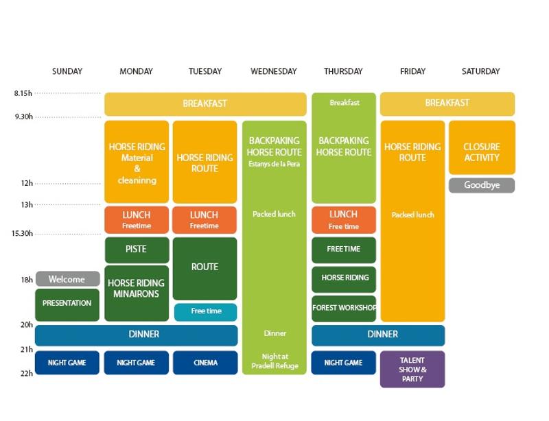 Programa de actividades de la semana