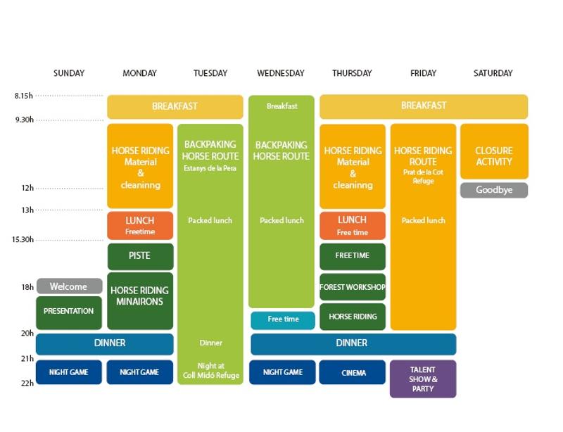 Programa de actividades de la semana