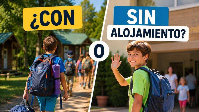 Campamento de verano con o sin alojamiento